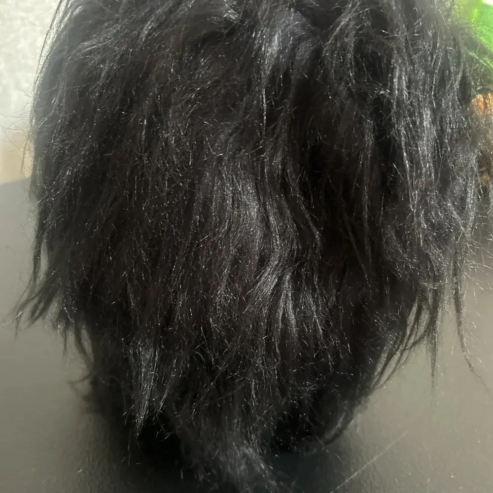 VTG Fun World Dracula vampire ghoul latex lined mask hair Halloween costume
